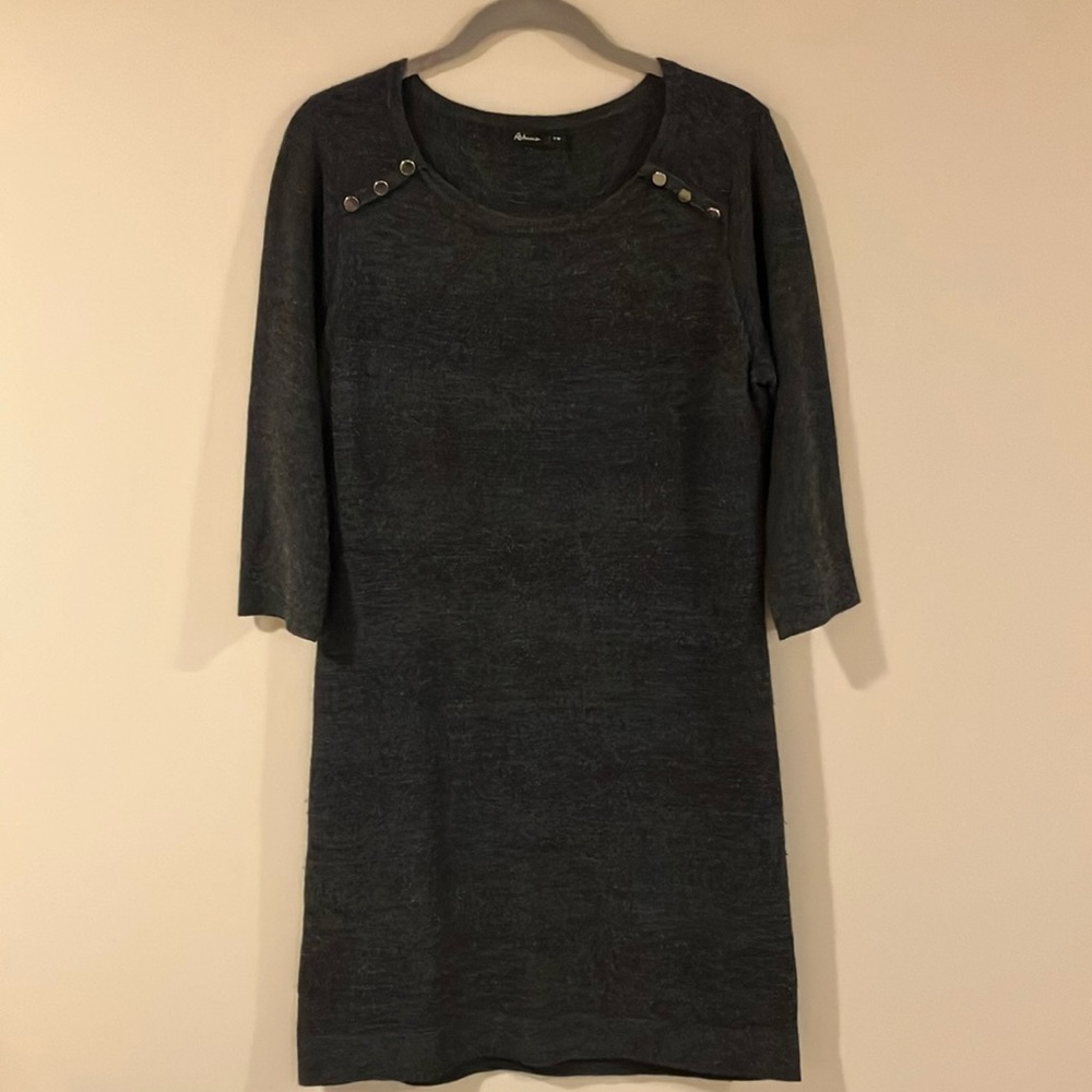 Reitmans Gray 3/4 Sleeve Sweater Dress